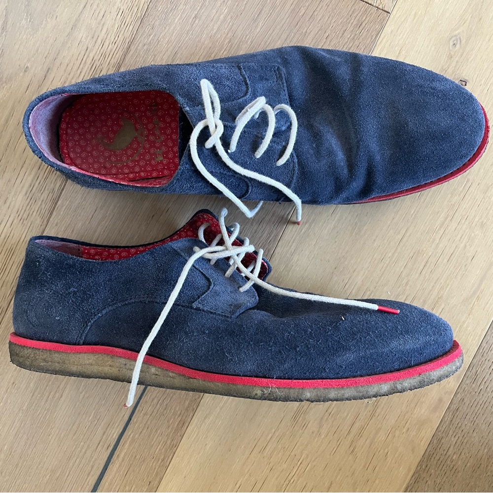 El Ganso Men's Suede Oxford Shoes - Navy